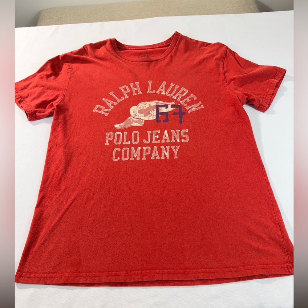 Ralph Lauren Red Polo Jeans Graphic Tee